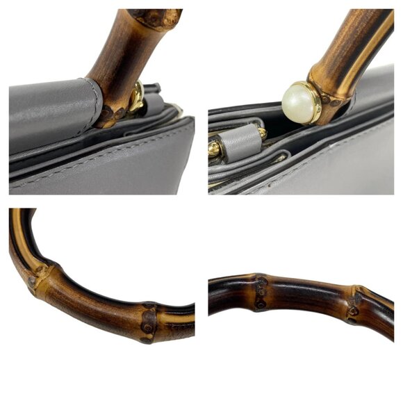 GUCCI Nimfair Gray Leather Handbag bran-796-090525 - Picture 7 of 16